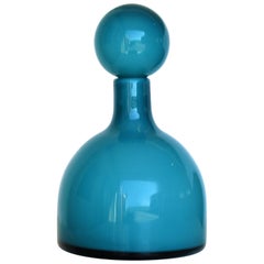 Vintage Scandinavian Modernist Cased Glass Decanter Bottle