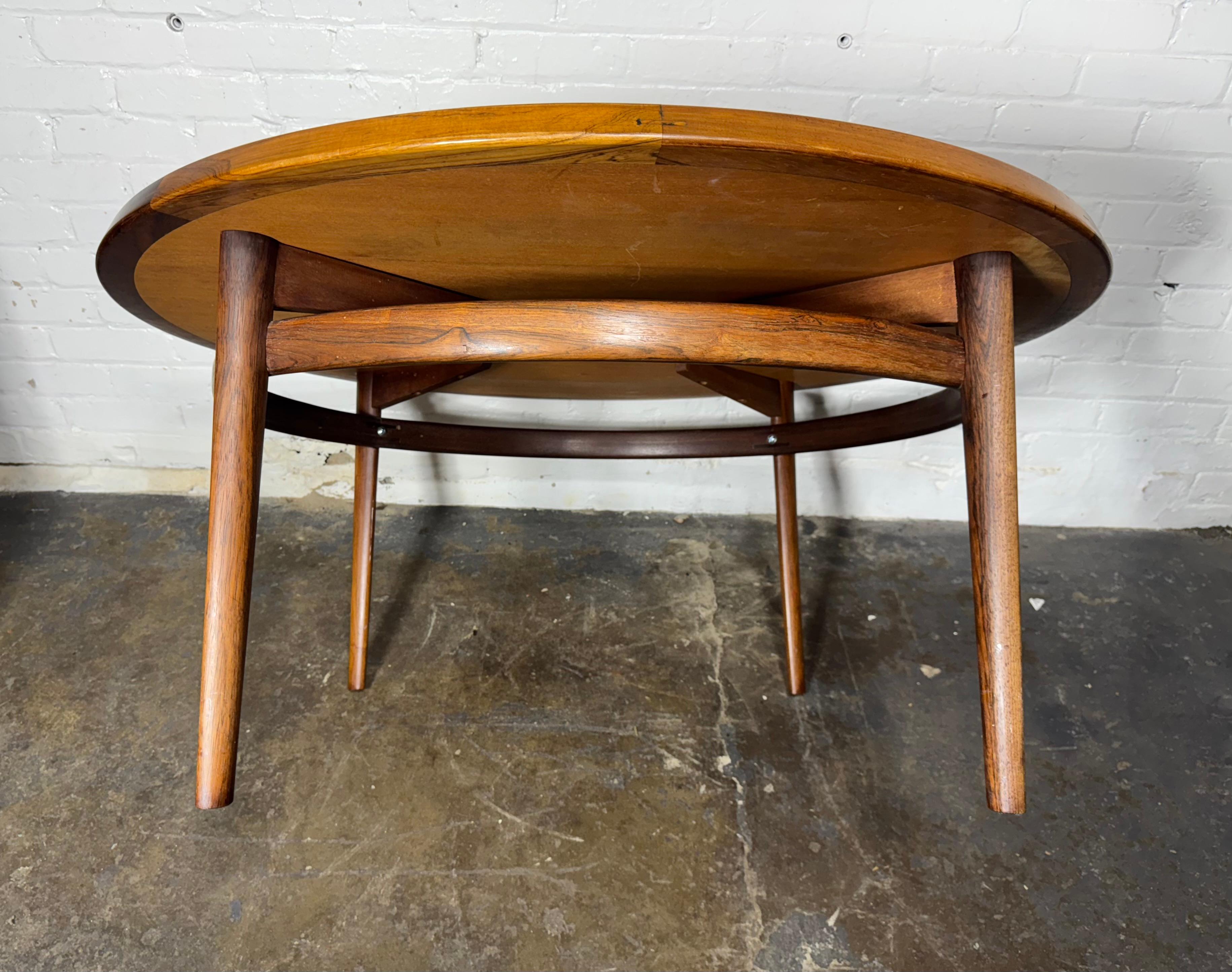 Mid-20th Century Scandinavian Modernist Coffee Table Rosewood 