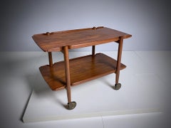 Scandinavian Modernist Danish Designer Teak Bar Cart, 1970s, Denmark