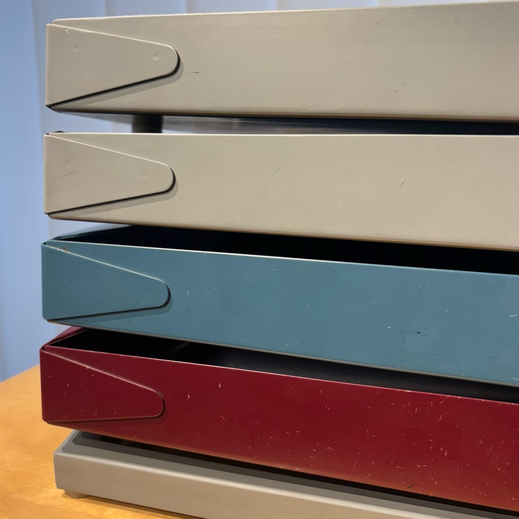 Mid-20th Century Scandinavian modernist desktop file organizer, functionalism, Sweden 1950s For Sale