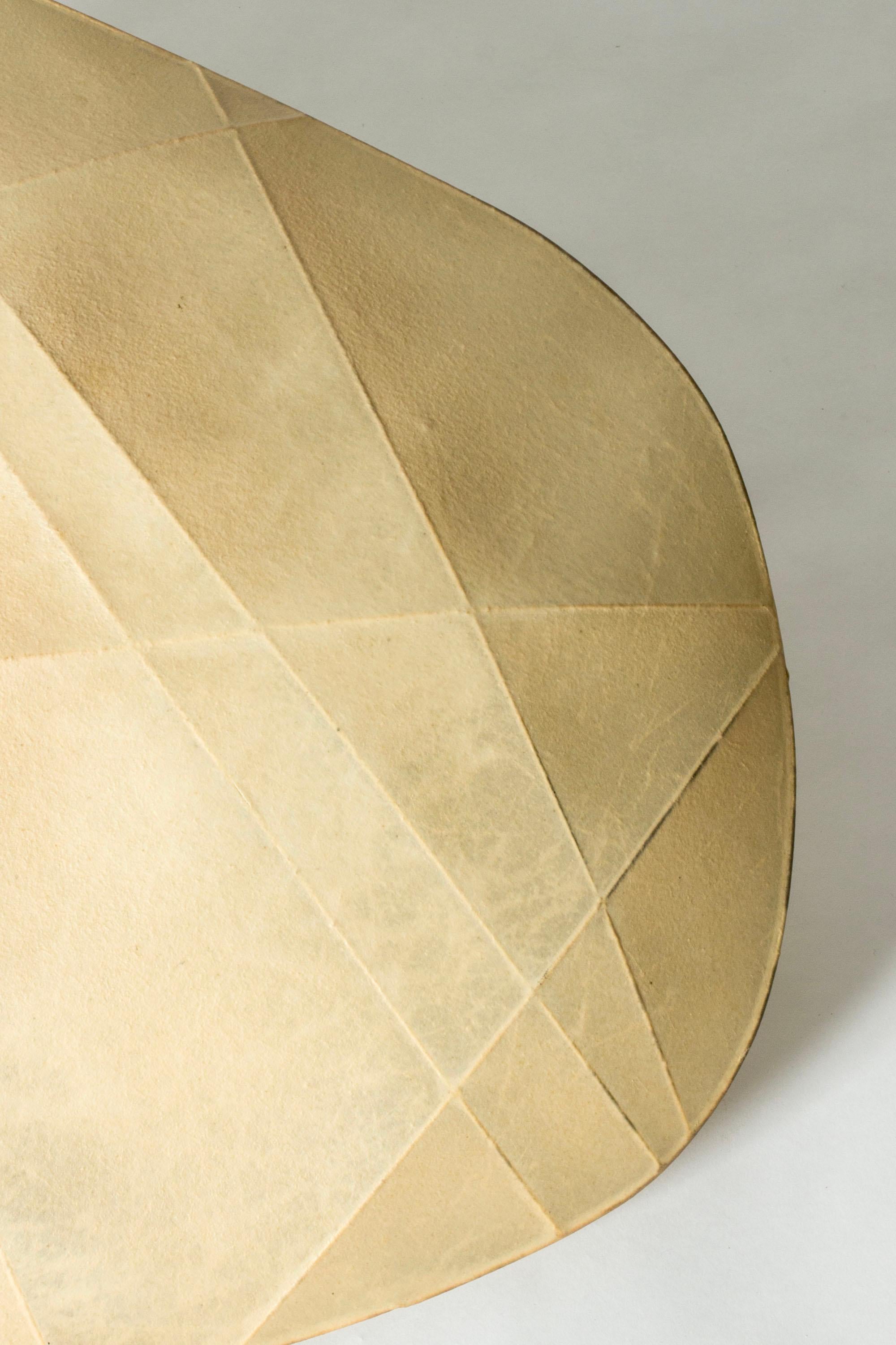 Rare flush mount ceiling light by Hans Bergström. Resin shade that has been sprayed onto the frame. Looks amazing when lit, spreads light gently and beautifully.

Hans Bergström was the owner and creative director of the lighting firm Ateljé Lyktan,