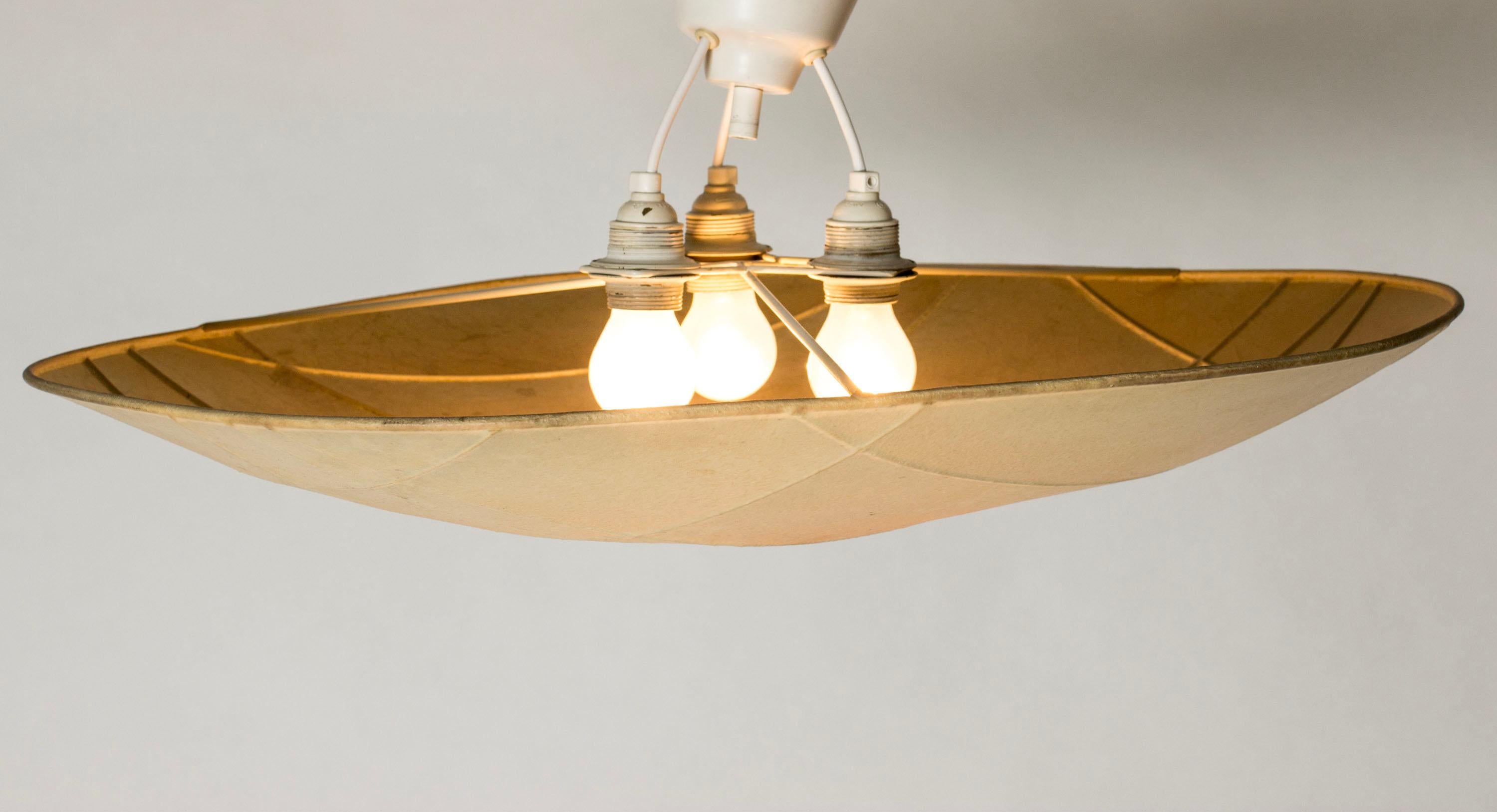 Metal Scandinavian Modernist Flush Mount, Hans Bergström, Sweden, 1950s For Sale