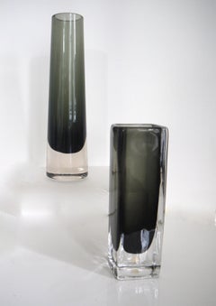 Scandinavian Modernist Glass Vases Glasbruk and Nils Landberg for Orrefors 1950s