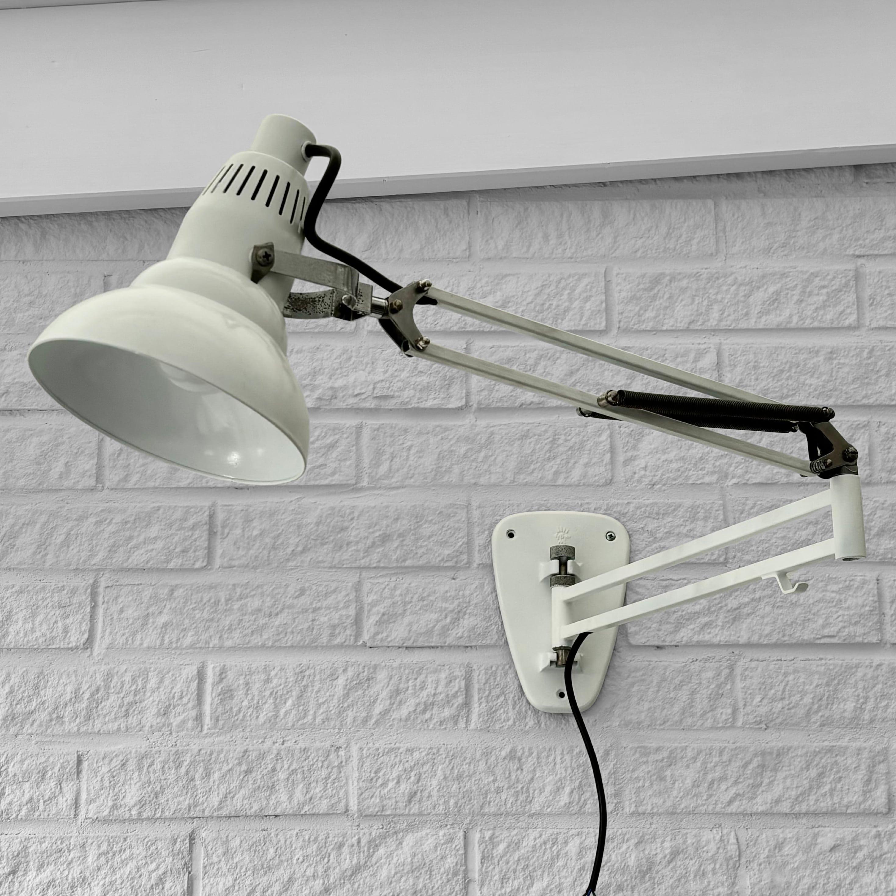 Skandinavische modernistische Industrie-Wandleuchte, Bröderna Malmströms, Schweden, 1950er Jahre im Zustand „Gut“ im Angebot in Forserum, SE