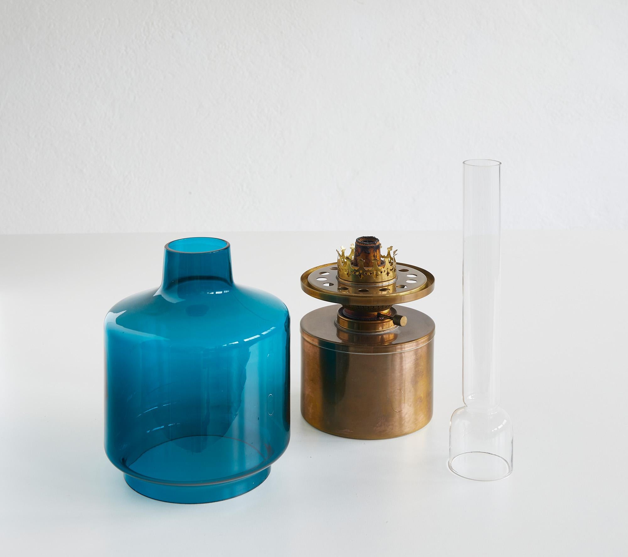 Brass Scandinavian modernist L47 oil lamp by Hans Agne Jakobsson  Markaryd AB, Sweden For Sale