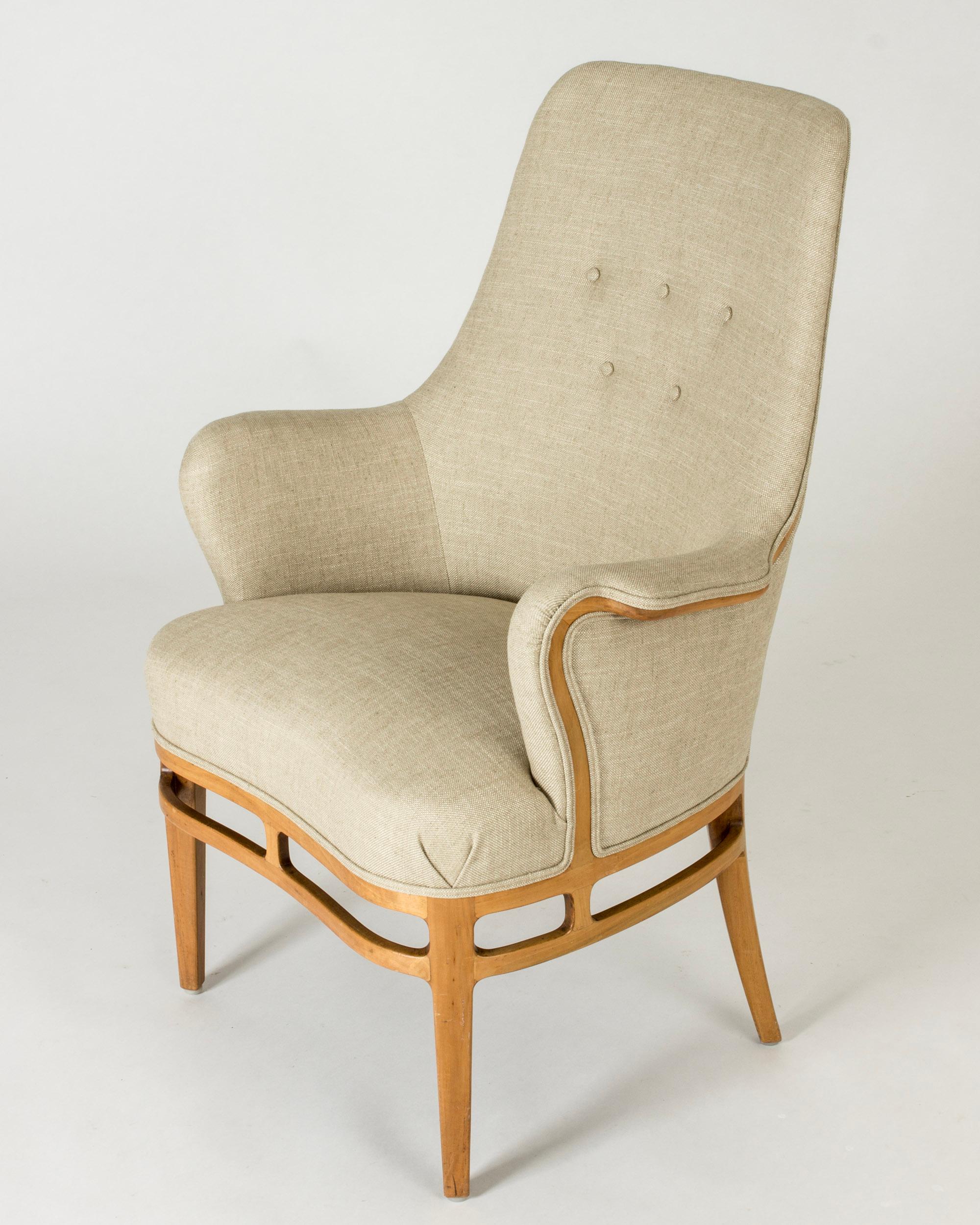 Swedish Scandinavian Modernist Lounge Chair by Carl-Axel Acking, Sweden, 1950s For Sale