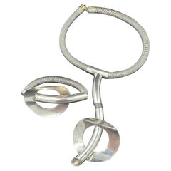 Scandinavian Modernist Mid-Century Necklace & Bracelet Space Age Sputnik Modern