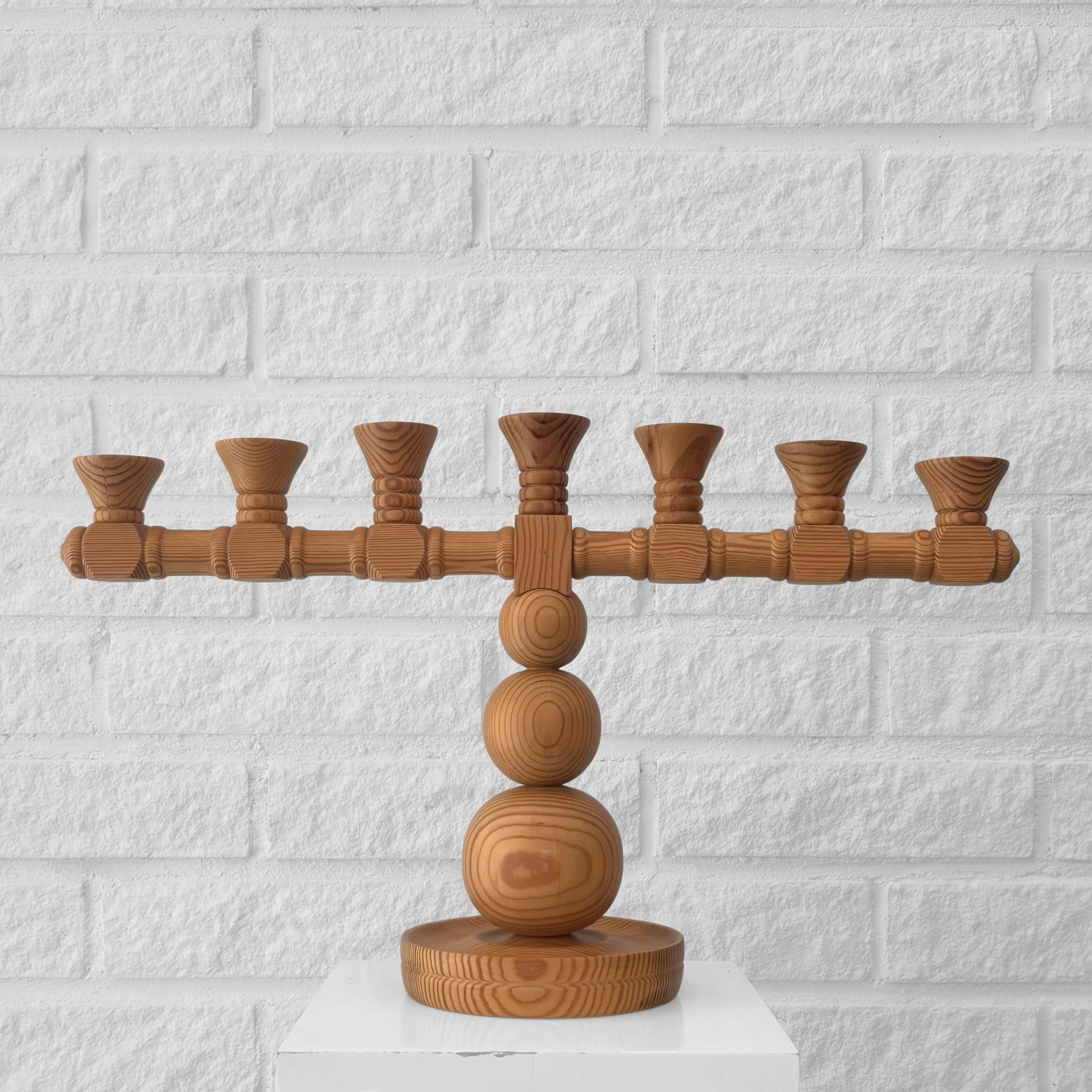 Scandinave moderne Chandelier chandelier moderniste scandinave en pin, Suède, 1970 en vente
