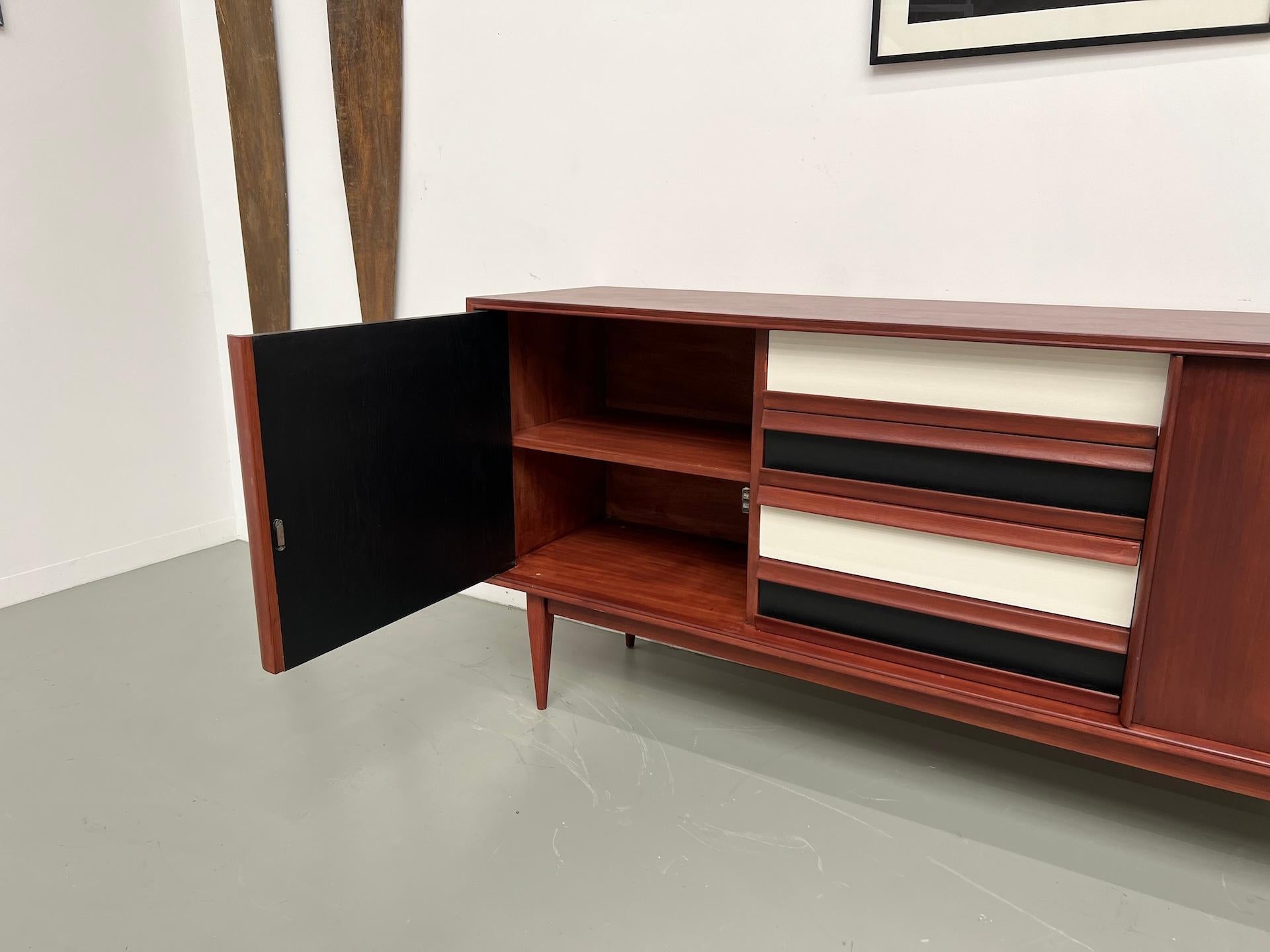 Scandinavian modernist teak sideboard from the 1970s. For Sale 4