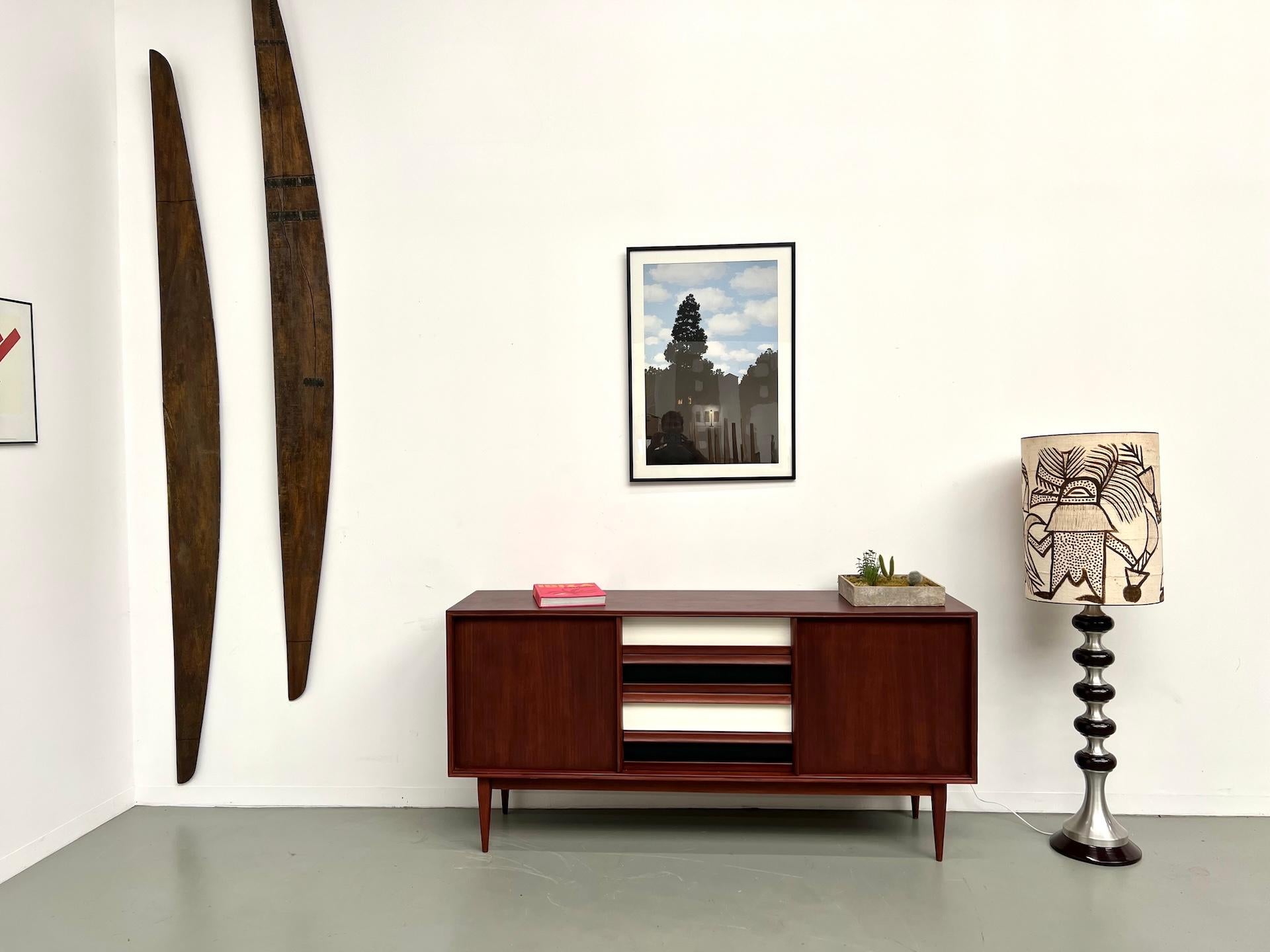 Mid-Century Modern Scandinavian modernist teak sideboard from the 1970s. For Sale