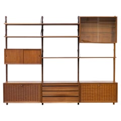 Vintage Scandinavian modular Wall Unit by Poul Cadovius for Royal System, 1960s