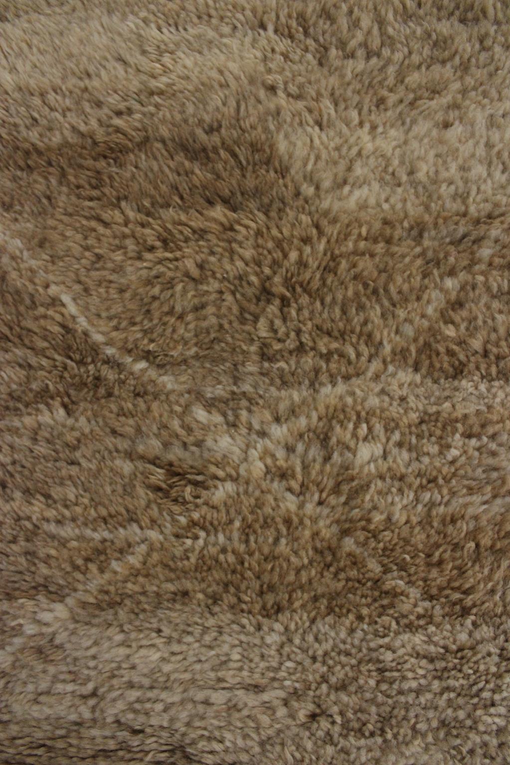 Skandinavischer Mrirt-Teppich aus marokkanischer Wolle - Beige/Braun - 10.3x13feet / 315x398cm im Angebot 1