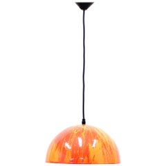 Vintage Scandinavian Multicolored Enamel Ceiling Lamp, 1970s