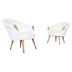 Scandinavian Nanna Ditzel Style Lounge Chairs Denmark 1960