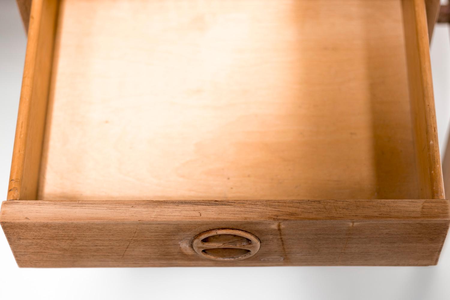 Scandinavian Natural Teak Desk, 1970s In Good Condition In Saint-Ouen, FR