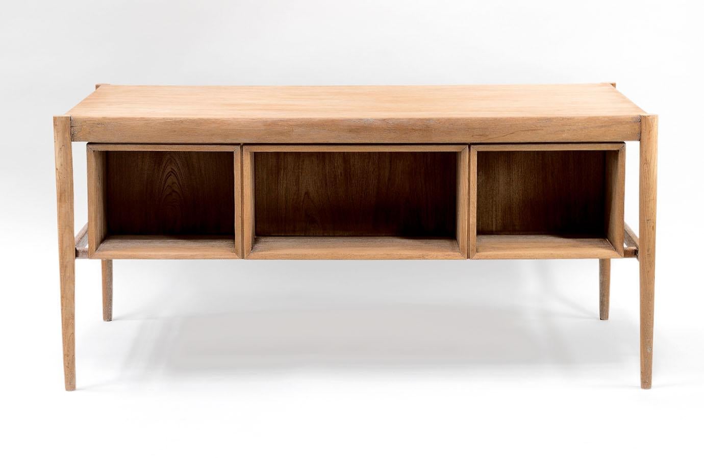 Scandinavian Natural Teak Desk, 1970s 2