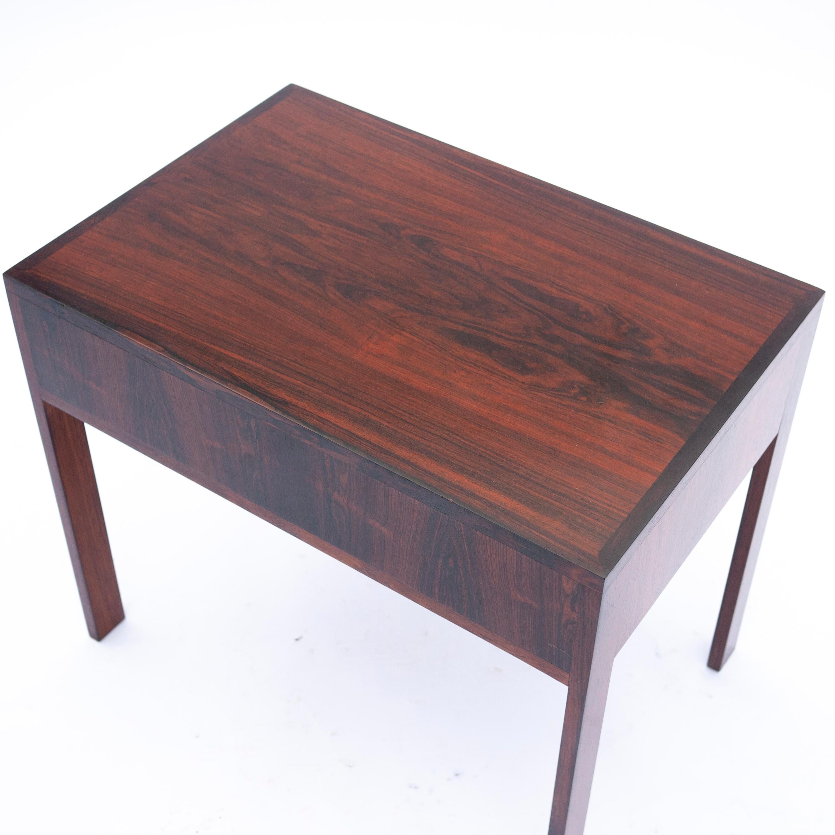 Scandinavian Nesting Tables and Side Table in Rosewood by Illum Wikkelsø, 1960s For Sale 1