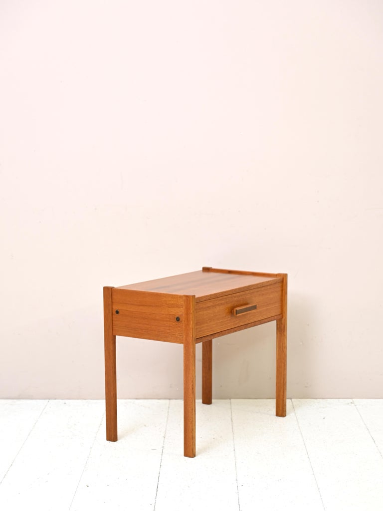 Scandinavian Nightstand with Drawer For Sale at 1stDibs