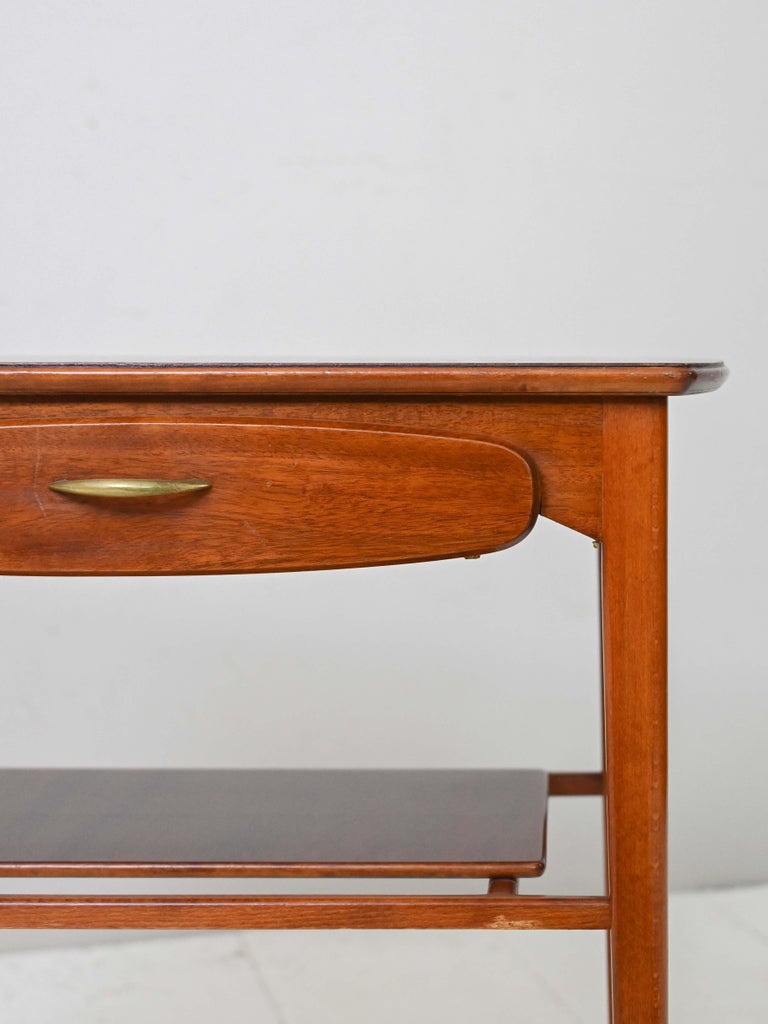 Scandinavian Nightstand with Oval Top For Sale at 1stDibs