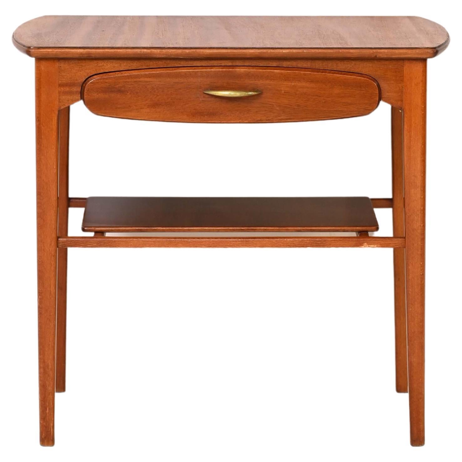 Light Oak Oval Nightstand For Sale at 1stDibs