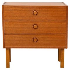 Scandinavian Nightstand with Three Drawers