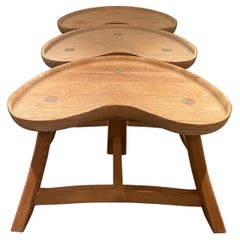 Tabouret scandinave / norvégien Modèle 522 The Collective en pin par Krogenaes Möbler