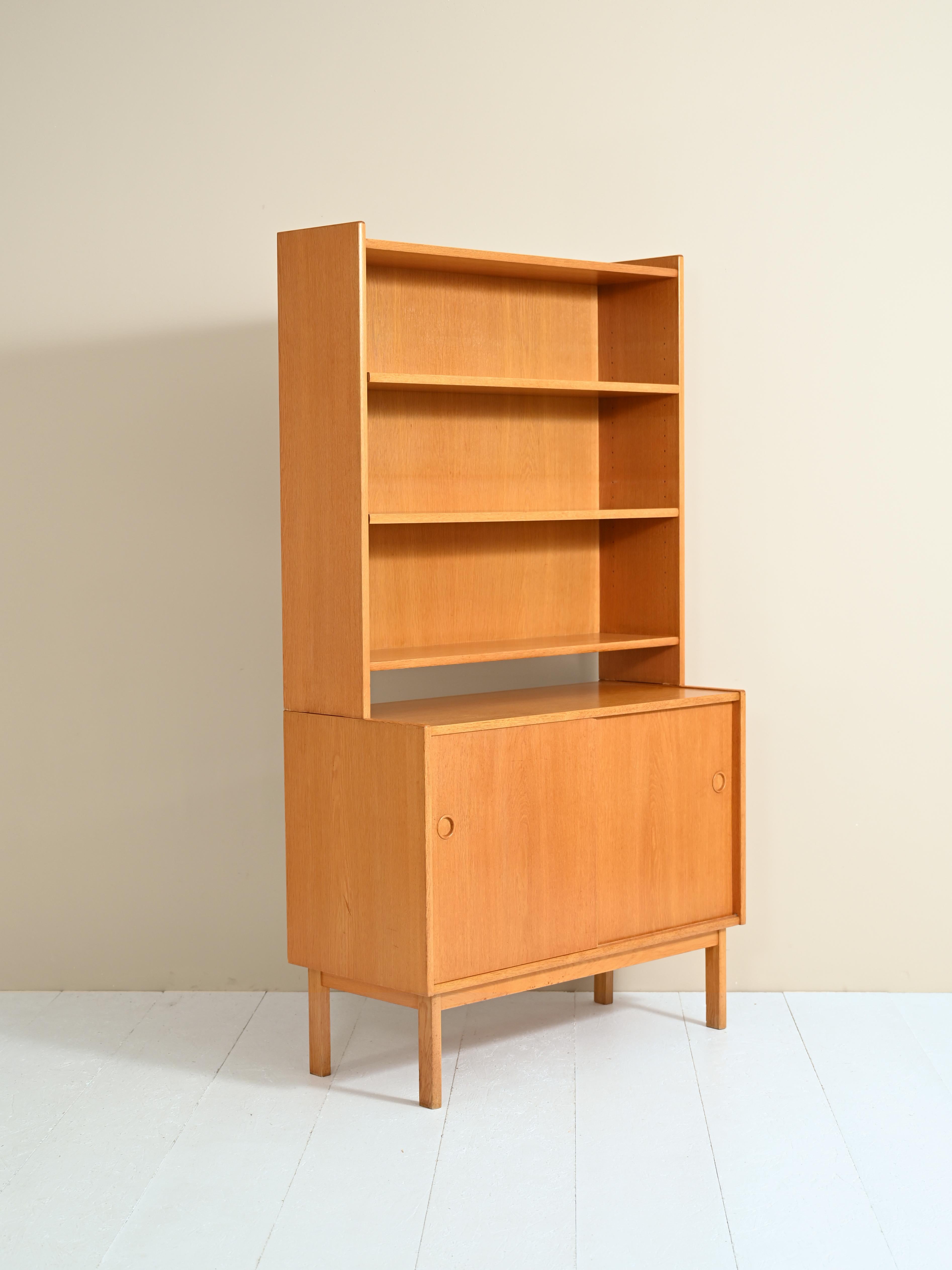 Mid-20th Century Scandinavian Oak Bookcase