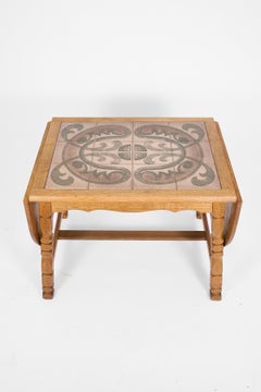 Table basse scandinave en Oak Oak avec plateau en céramique