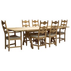 Scandinavian Oak Dining Set, Scandinavia, circa 1950s