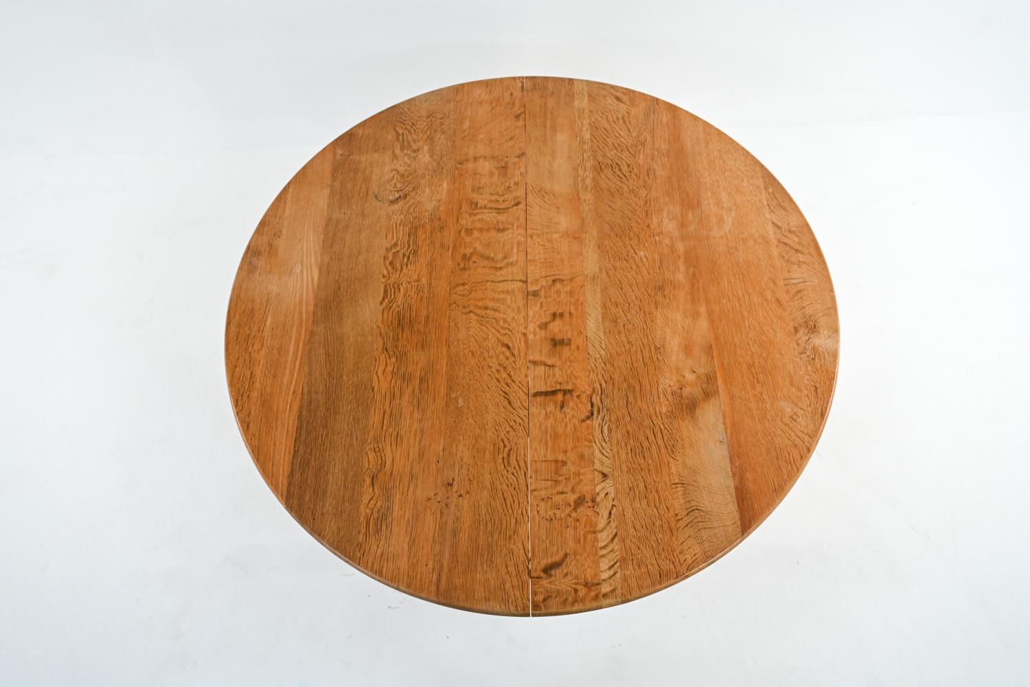 Scandinavian Oak Dining Table in the Manner of Henning Kjærnulf, c. 1970's 1