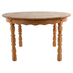 Scandinavian Oak Dining Table in the Manner of Henning Kjærnulf, c. 1970's