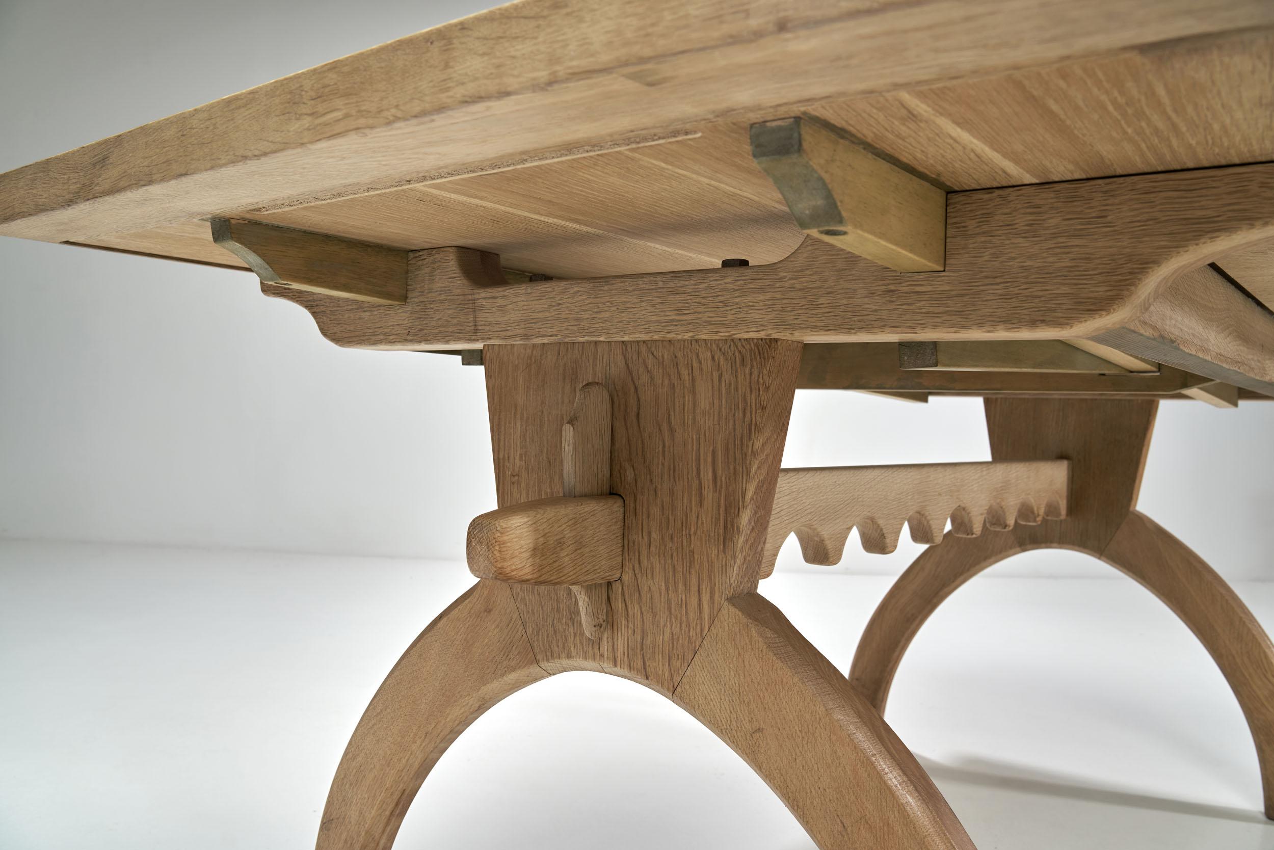 Scandinavian Oak Dining Table, Scandinavia, circa 1950s 7
