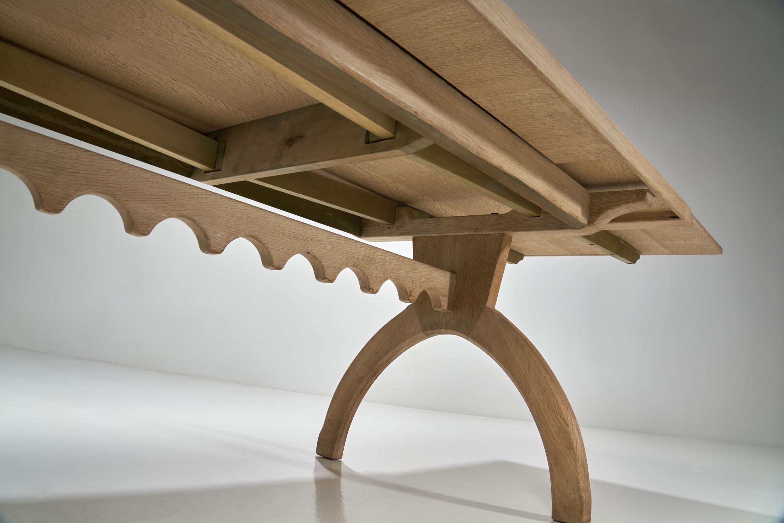 Scandinavian Oak Dining Table, Scandinavia, circa 1950s 13