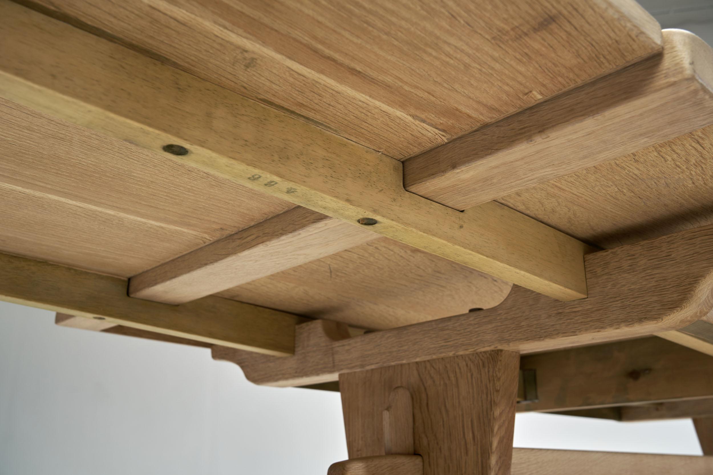 Scandinavian Oak Dining Table, Scandinavia, circa 1950s 14