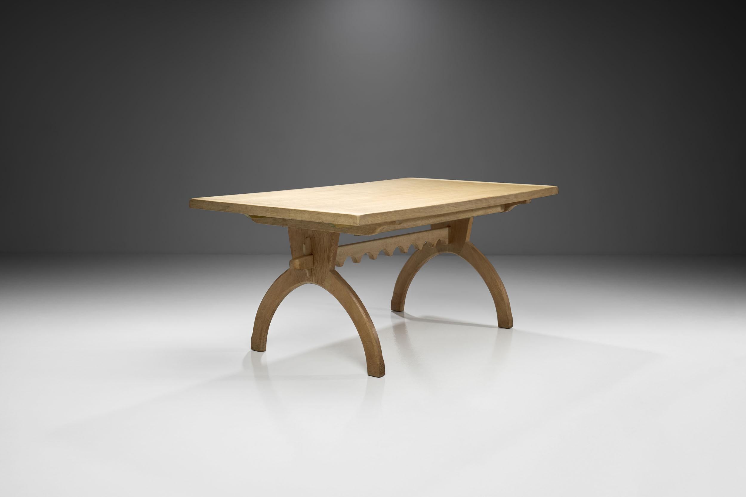 Scandinavian Oak Dining Table, Scandinavia, circa 1950s In Good Condition In Utrecht, NL