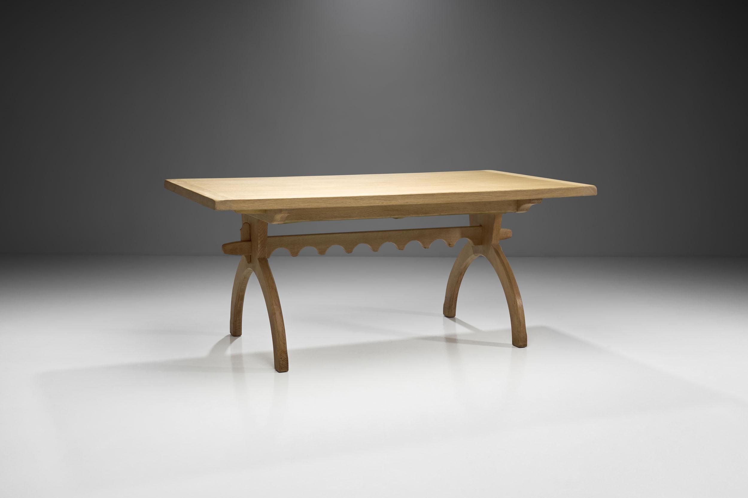 Mid-20th Century Scandinavian Oak Dining Table, Scandinavia, circa 1950s