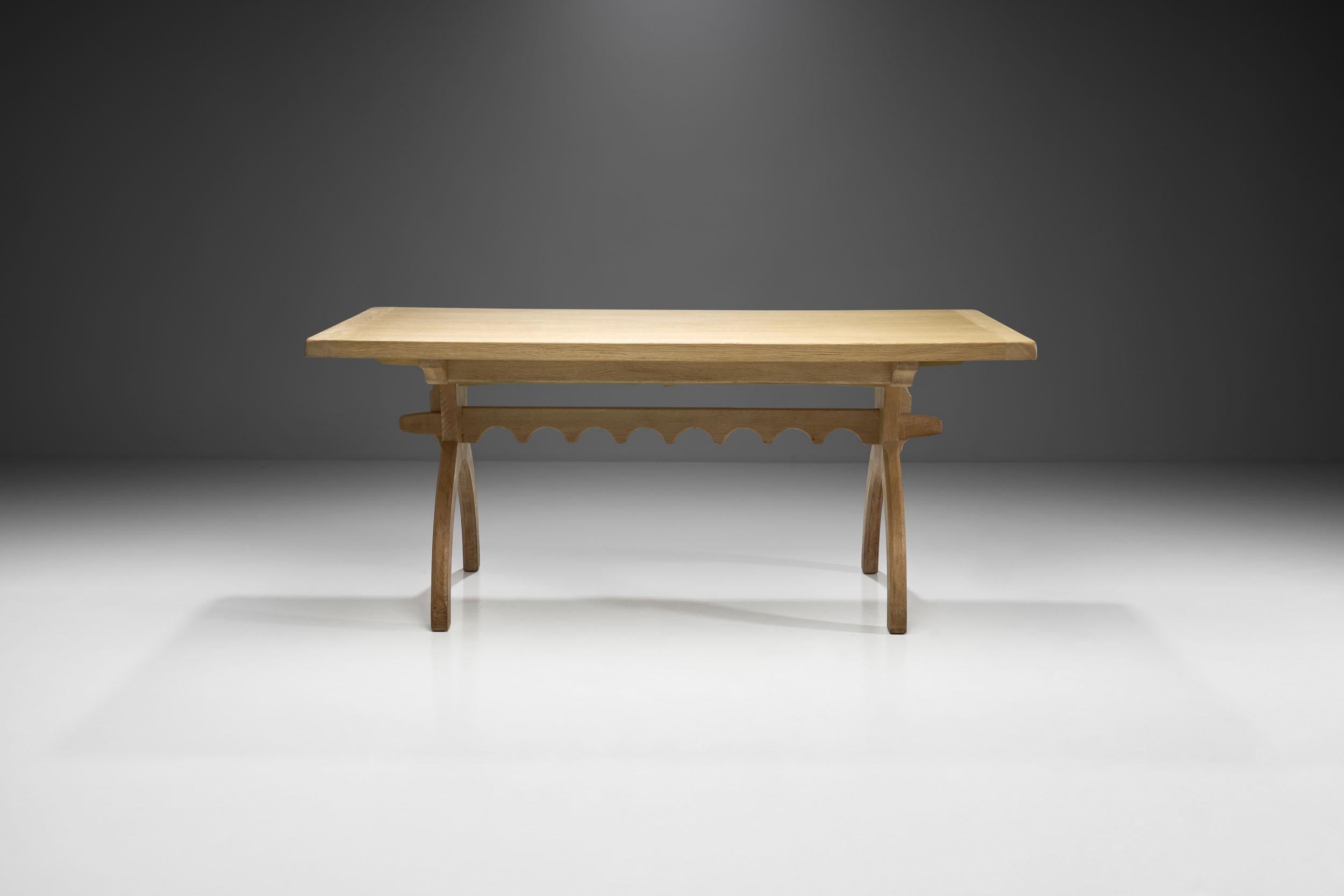 Scandinavian Oak Dining Table, Scandinavia, circa 1950s 3