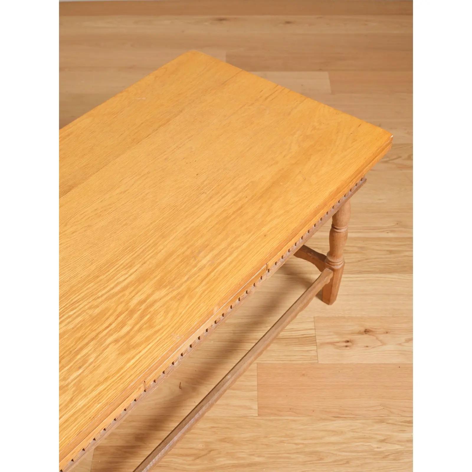 European Scandinavian Oak Extension Coffee Table For Sale