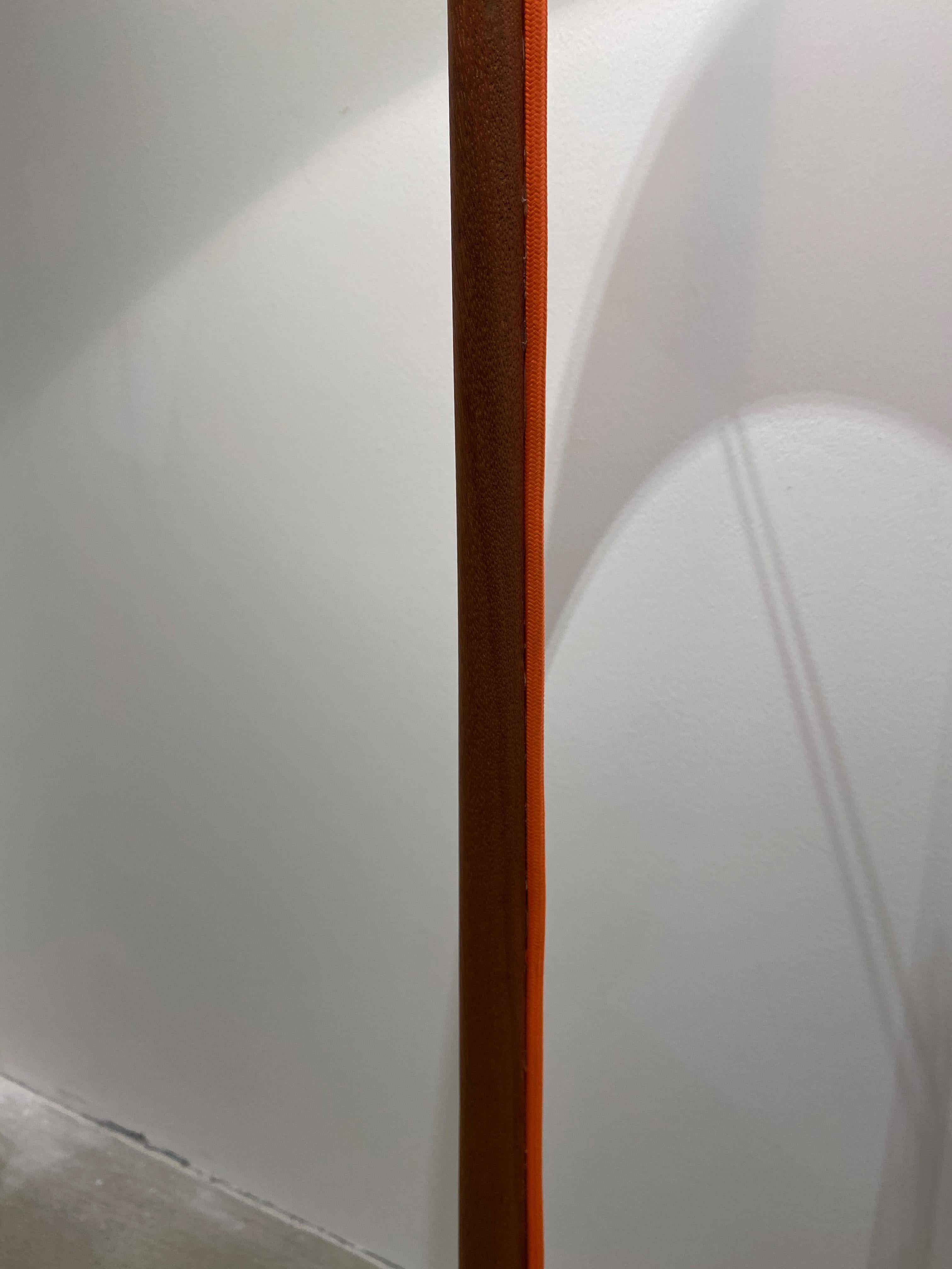 Mid-Century Modern Scandinavian Oak Floor Lamp