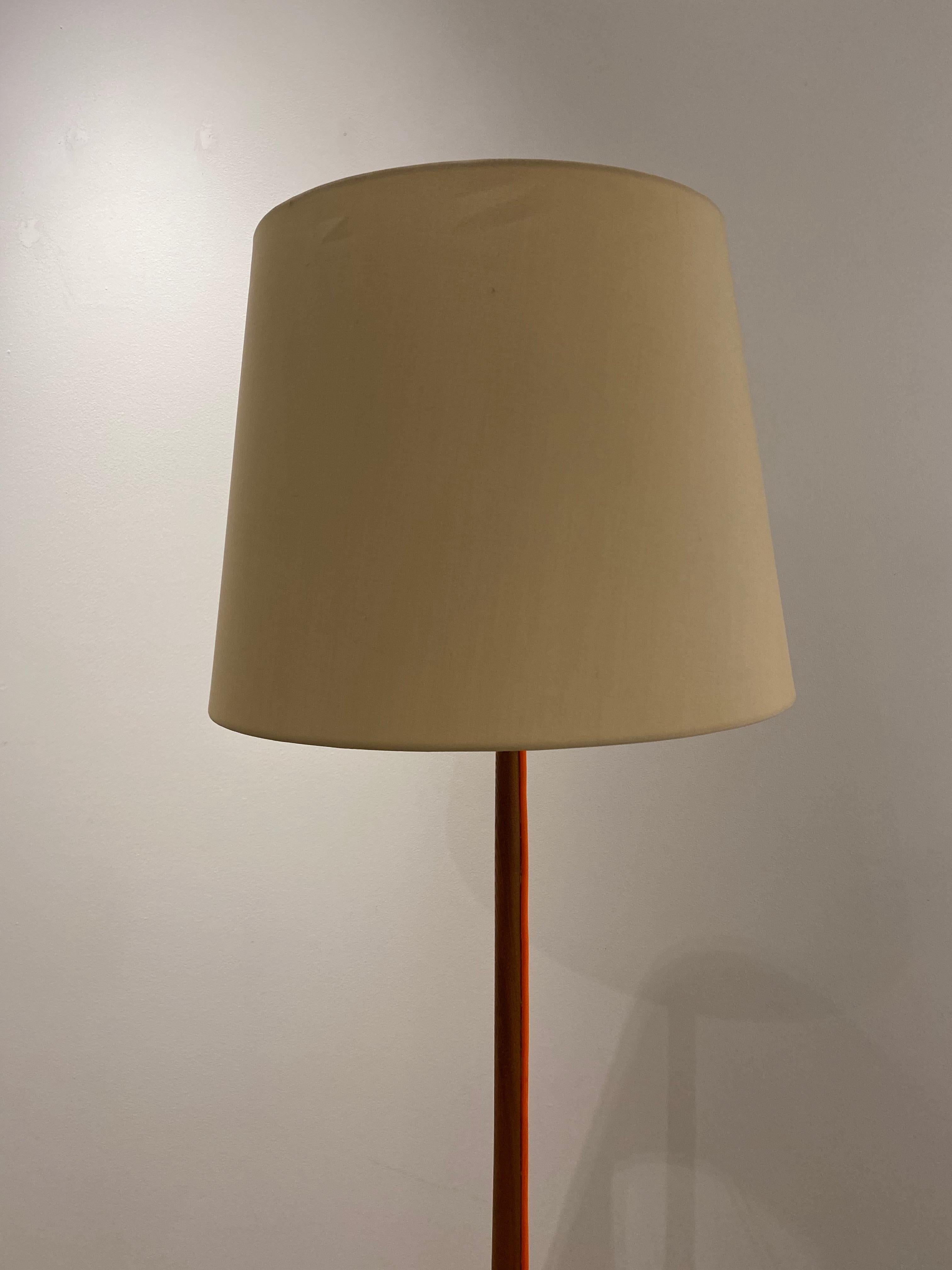 Hand-Crafted Scandinavian Oak Floor Lamp