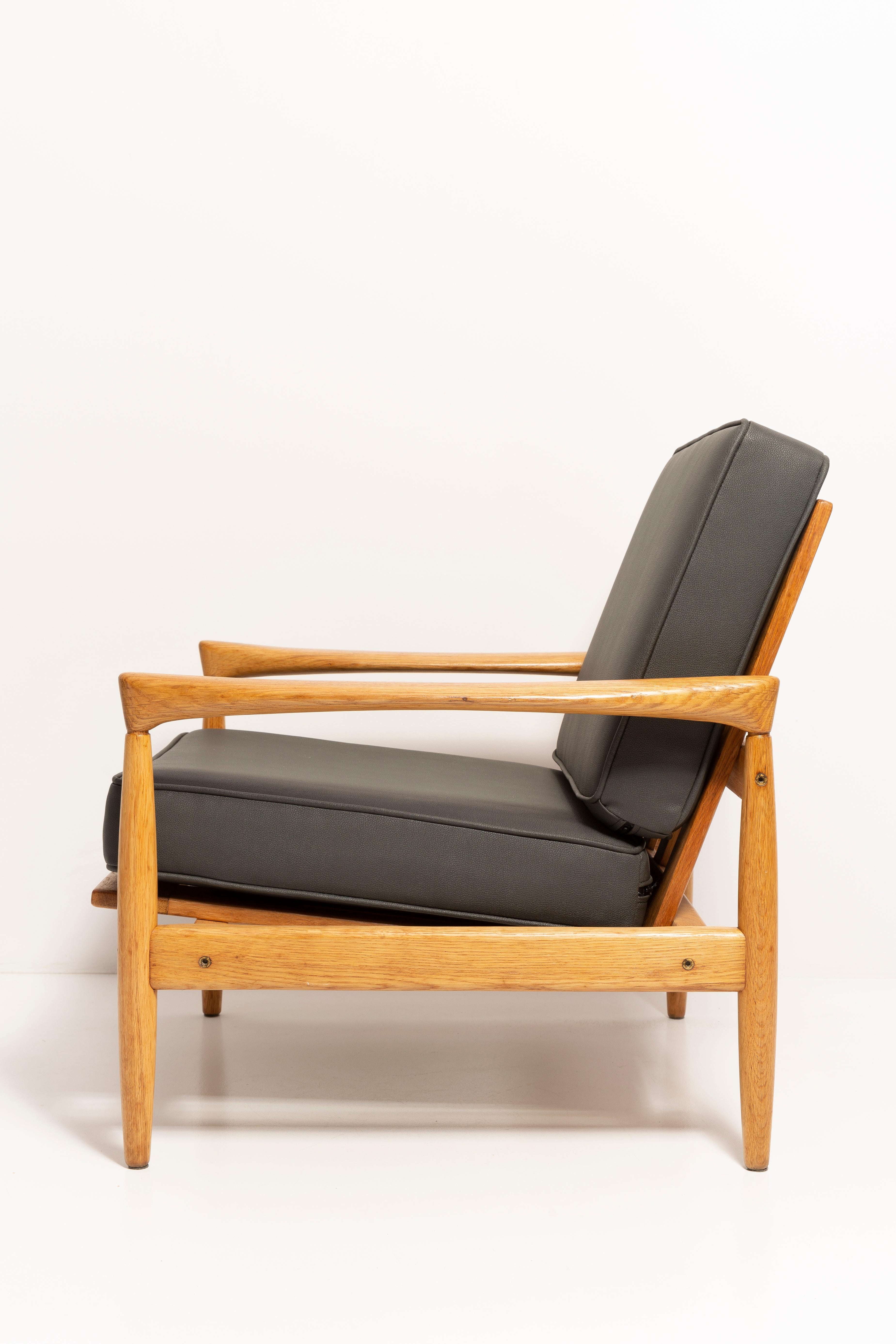 Sillón de salón escandinavo de roble 