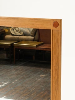 Scandinavian Oak Mirror Model "Diplomat", Fröseke, AB Nybrofabriken, 1950s