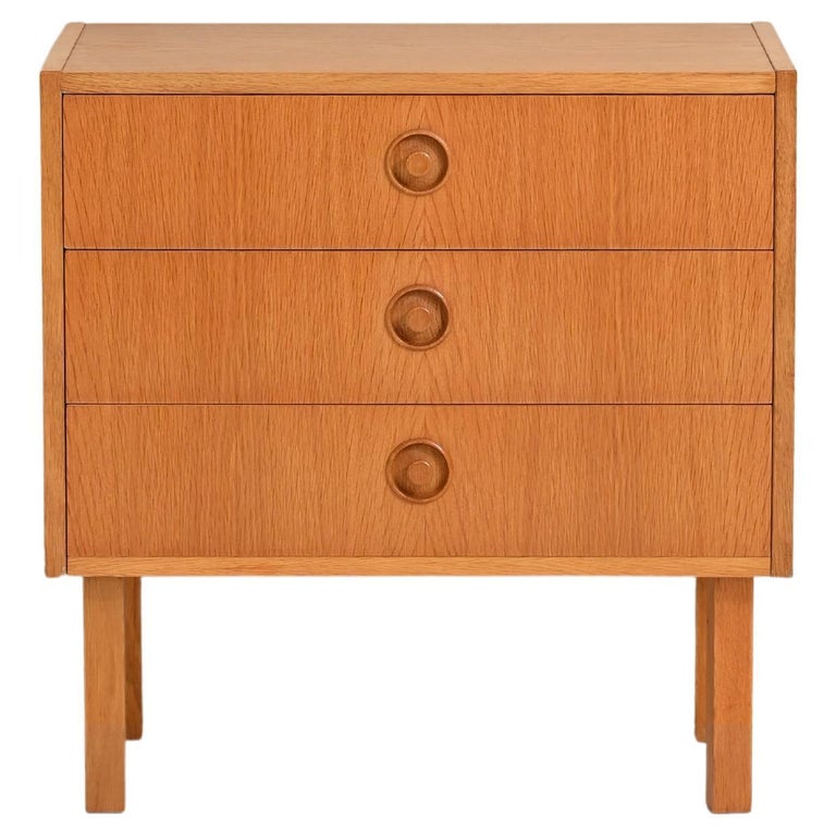Scandinavian Oak Nightstand at 1stDibs