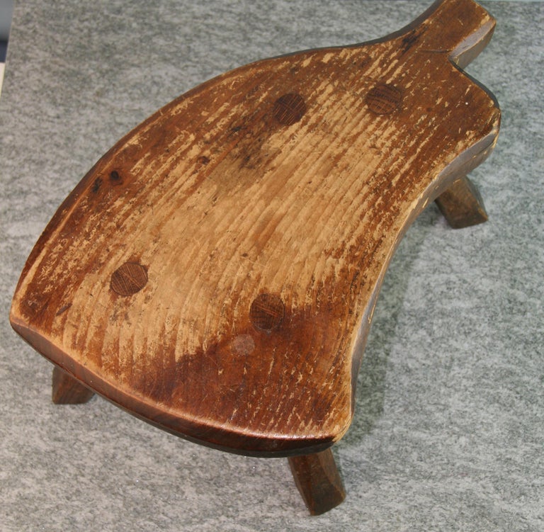 Scandinavian Oak Shaped Milking Stool 1940's For Sale at 1stDibs | oak ...