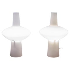 Used Scandinavian Opaque Glass Table Lamps