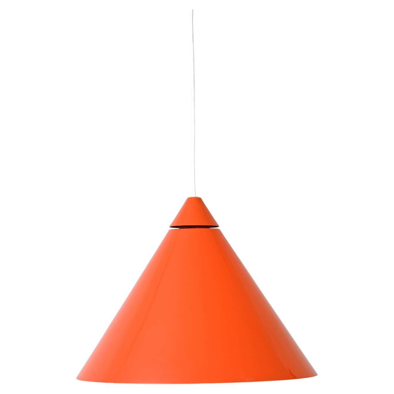 Scandinavian Orange Pendant Lamp For Sale at 1stDibs