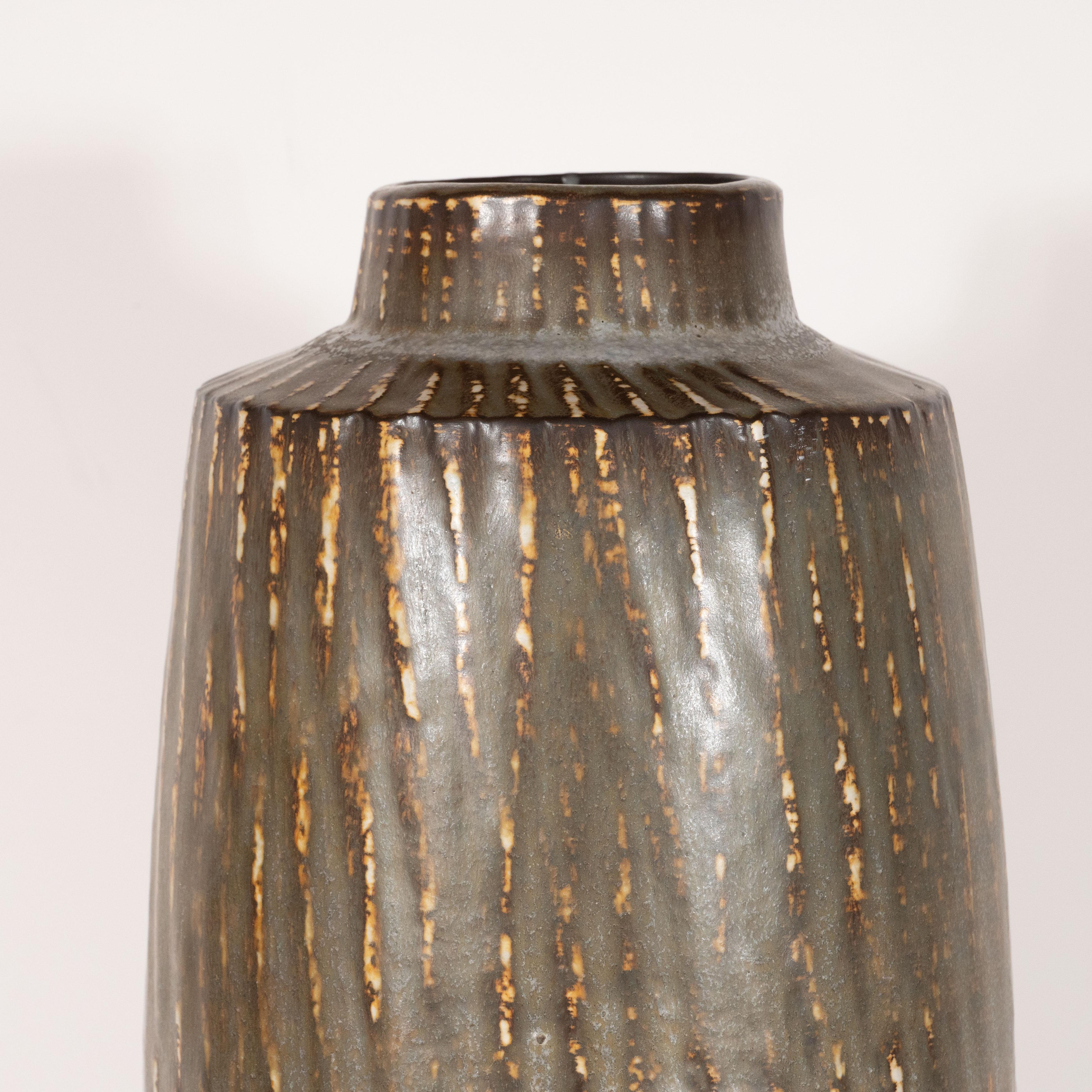 Mid-Century Modern Scandinavian Organic Midcentury Ceramic Vase by Gunnar Nyland for Rörstrand