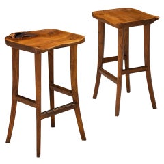 Scandinavian Organic Shaped Stool in Elm