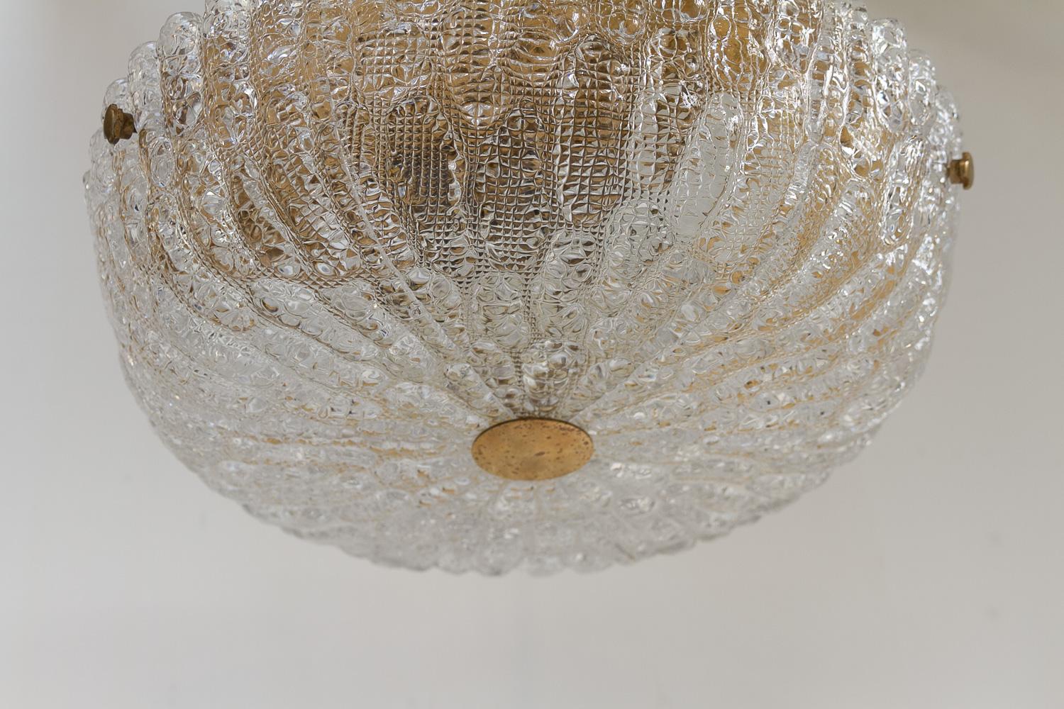Lampadario scandinavo in cristallo Orrefors Embassy di Carl Fagerlund, anni '60. in vendita 1