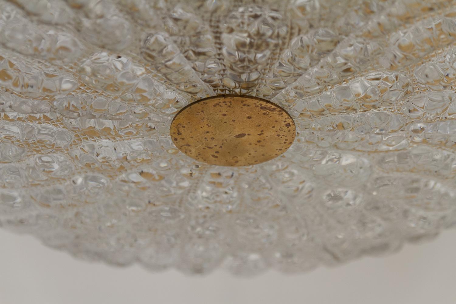 Lampadario scandinavo in cristallo Orrefors Embassy di Carl Fagerlund, anni '60. in vendita 2